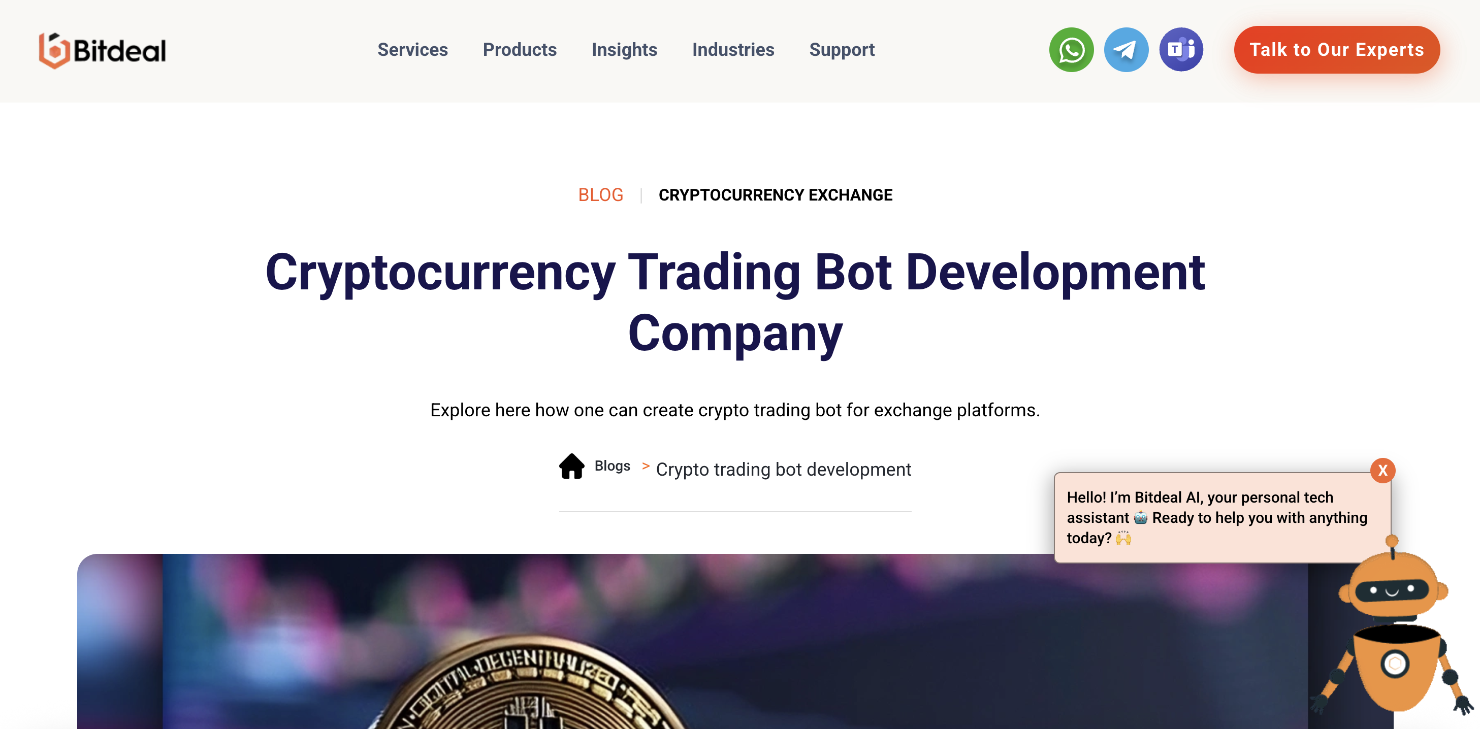 Cryptocurrency Trading Bot Development Company