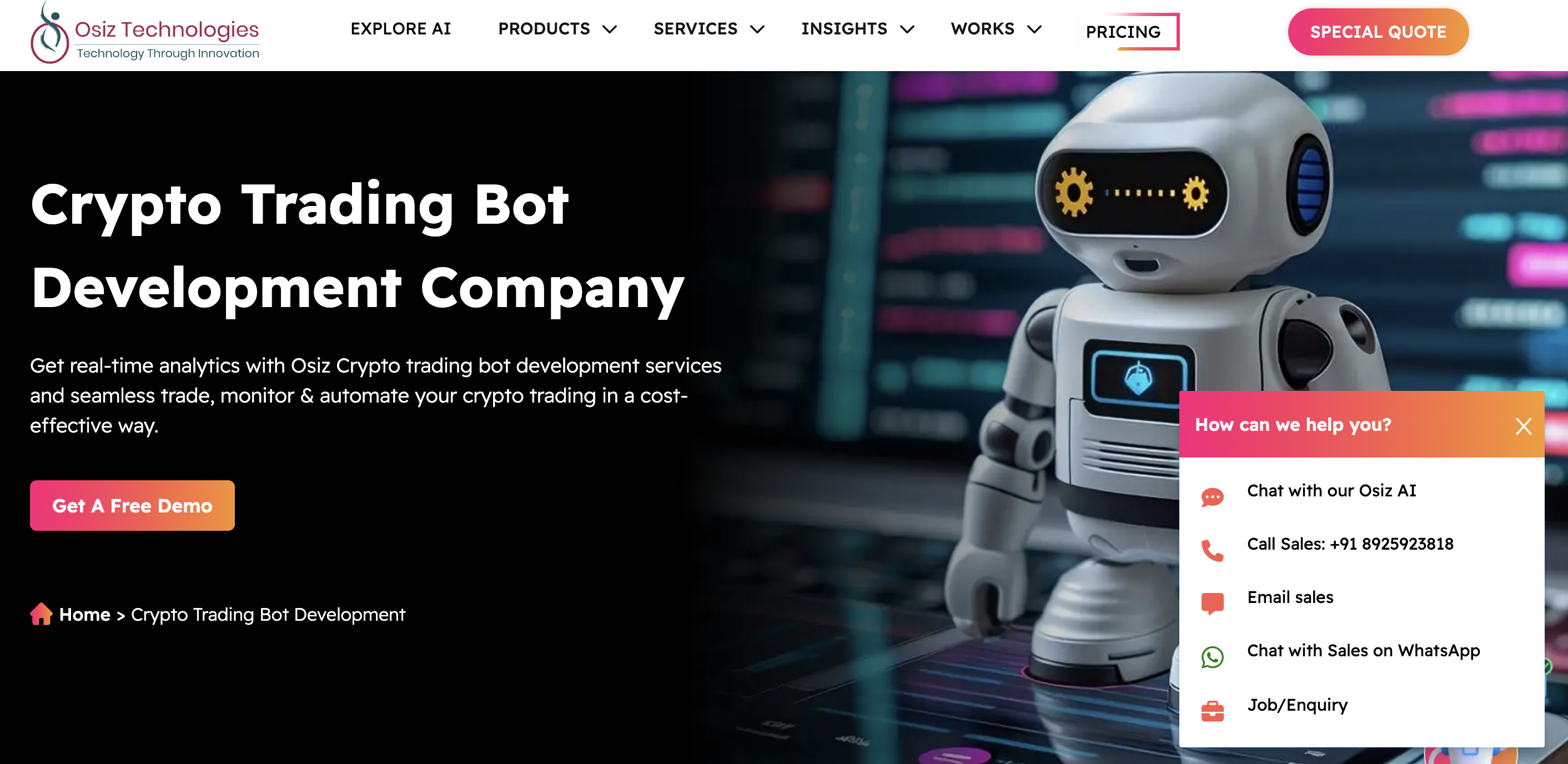 Crypto Trading Bot Development Company