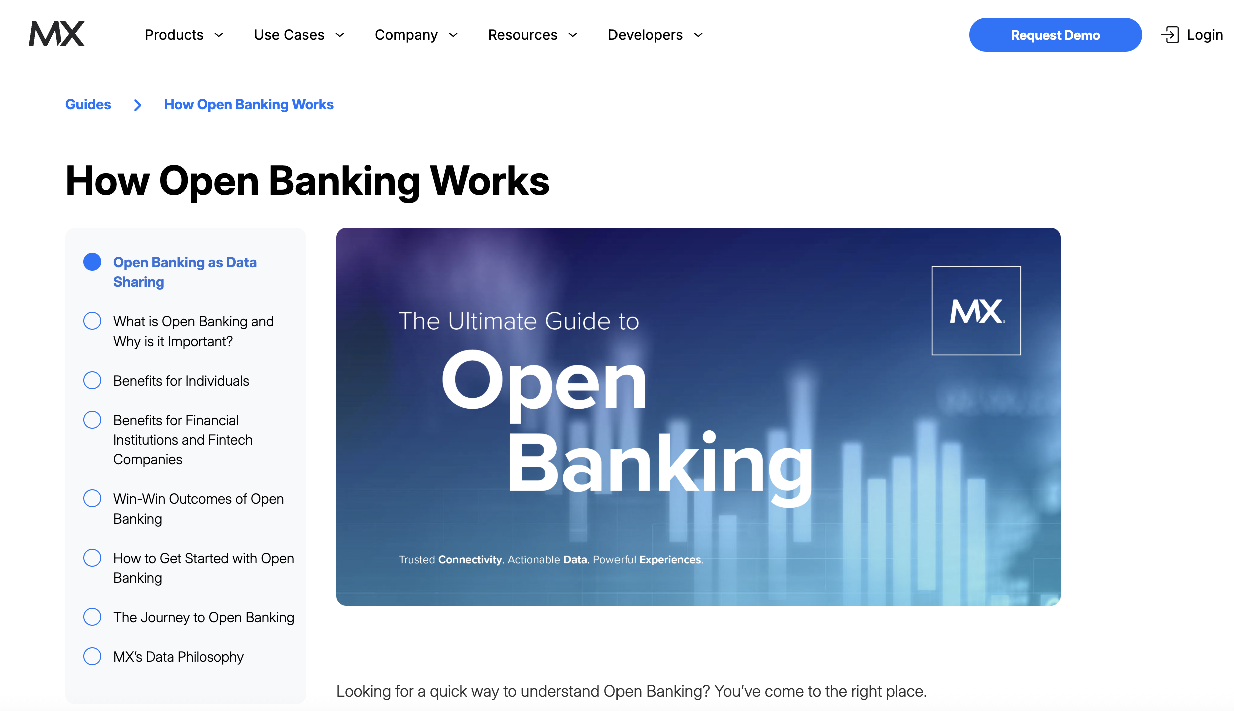 Open Banking is the structured sharing of financial data