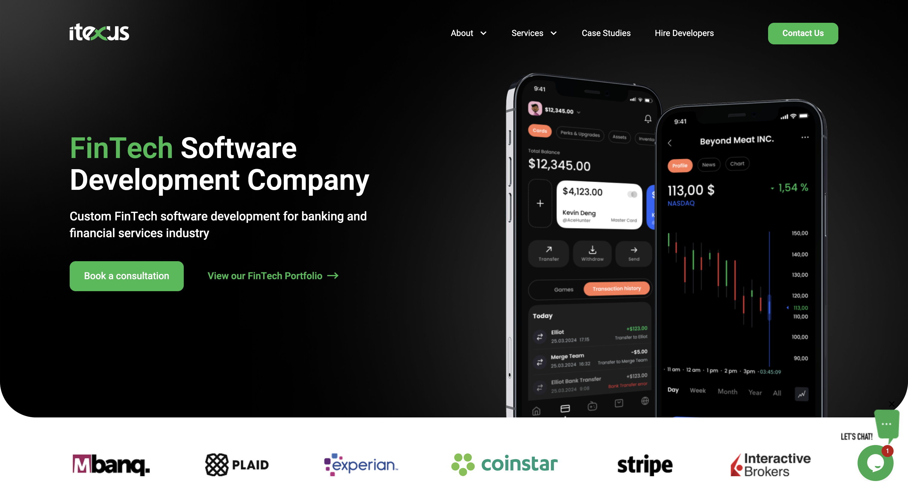 itexus homepage screenshot